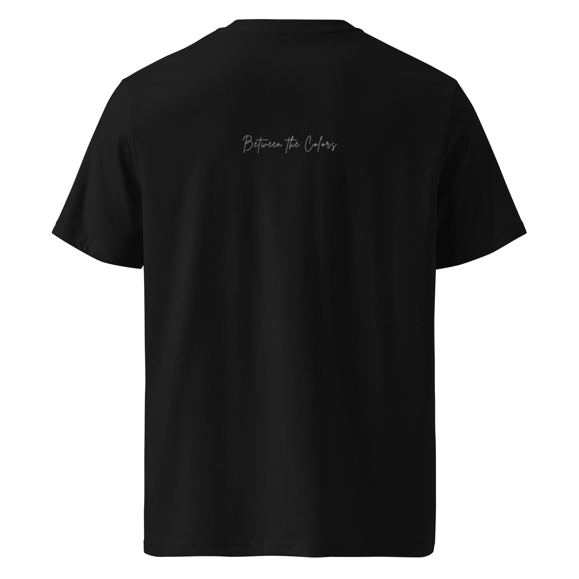Different but Equal Unisex Bio T-Shirt in Schwarz – Rückansicht, Genderfluid Streetwea