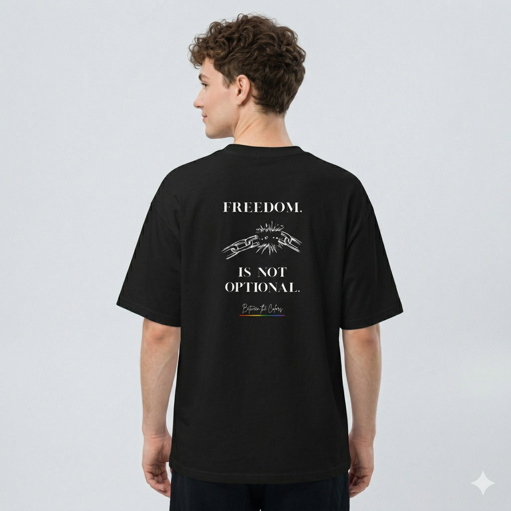 Freedom is not optional – Genderfluid Shirt Queer Fashion Organic Cotton