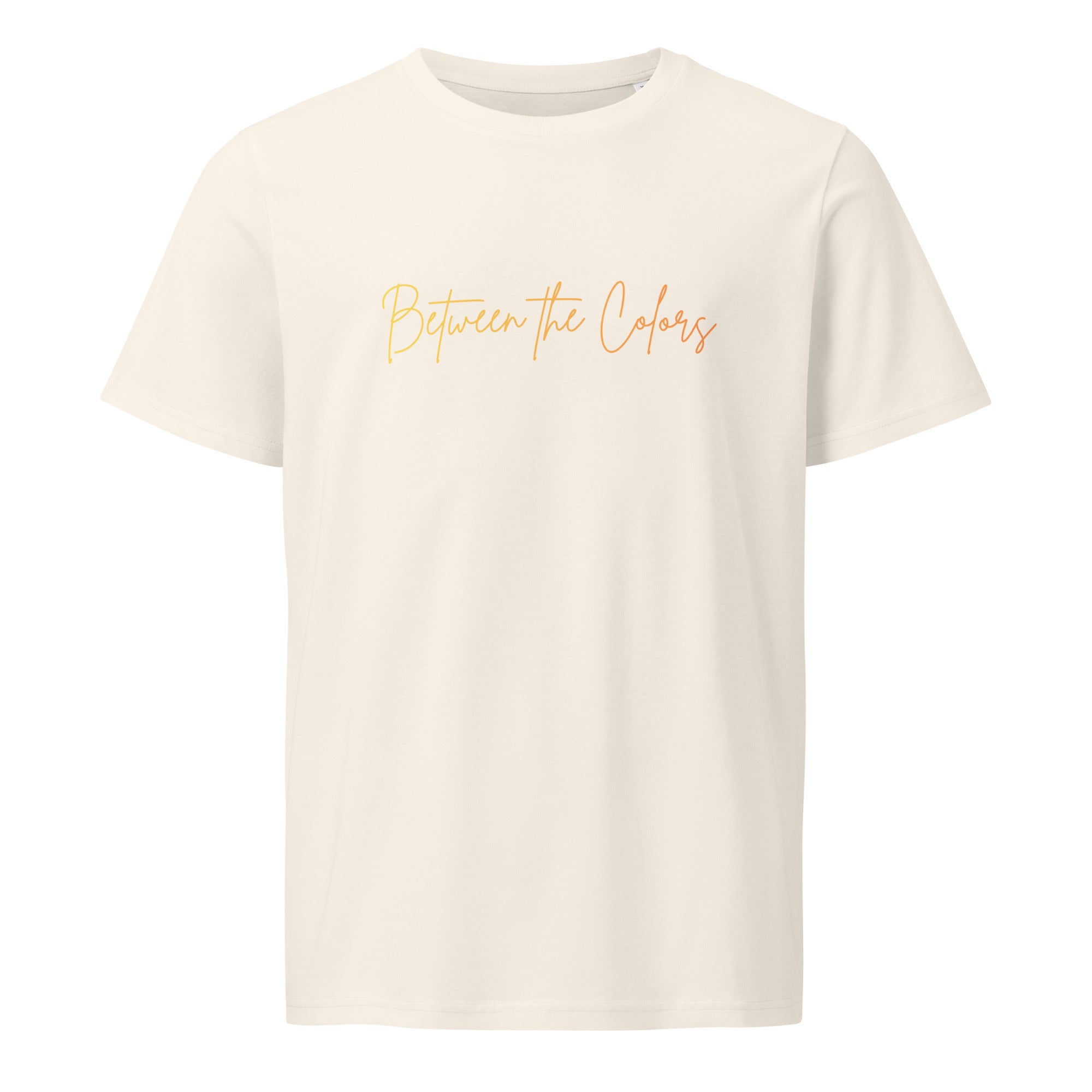"Outside the Binary" Unisex Bio-T-Shirt in Vintage-Weiß – Queer Non-Binary Genderfluid Fashion von Between the Colors