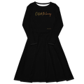 Outside the Binary langärmliges Midikleid weiß Vorderansicht – Unisex Kleid, queer fashion, gender-neutral Dress